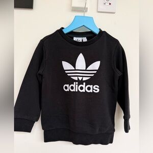 adidas Black Sweatshirt with White Trefoil Logo